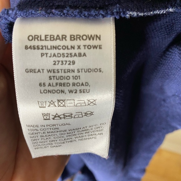 ORLEBAR BROWN Terry Long Sleeve Polo Navy Size Small - Picture 4 of 4